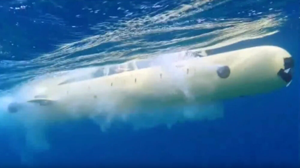 Der unbemannte U-Boot-Prototyp des israelischen Militärs auf Test-Tauchfahrt