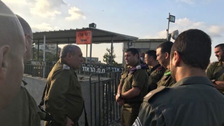 Armeechef Eisenkot begutachtete am Dienstag den Anschlagsort