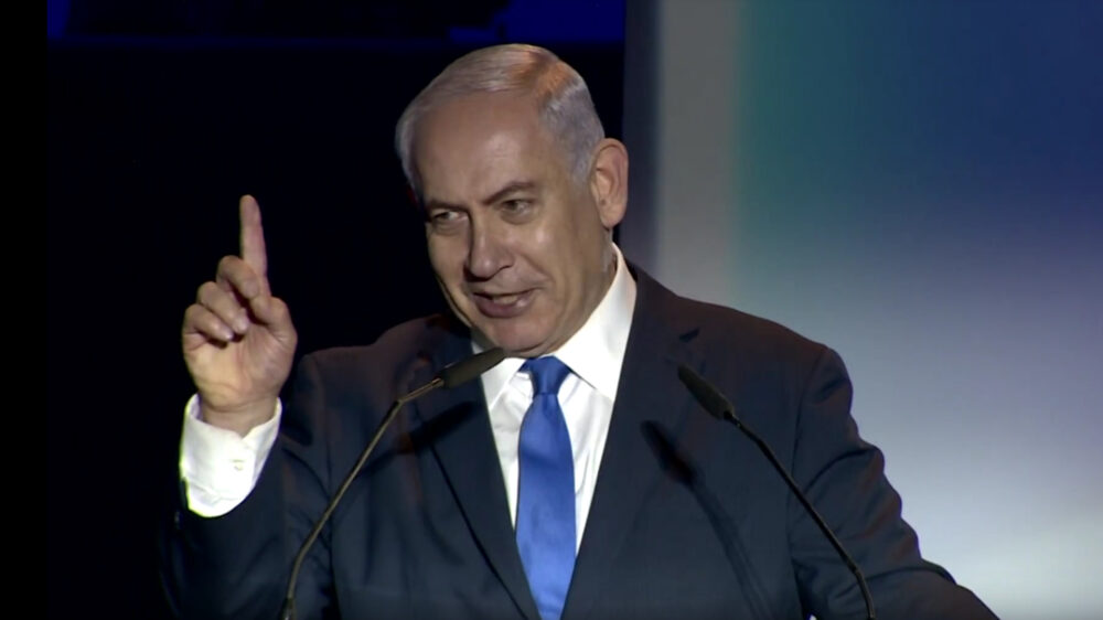 Premier Benjamin Netanjahu beim 50. Jubliäum des Siedlungsbaus in Kfar Etzion