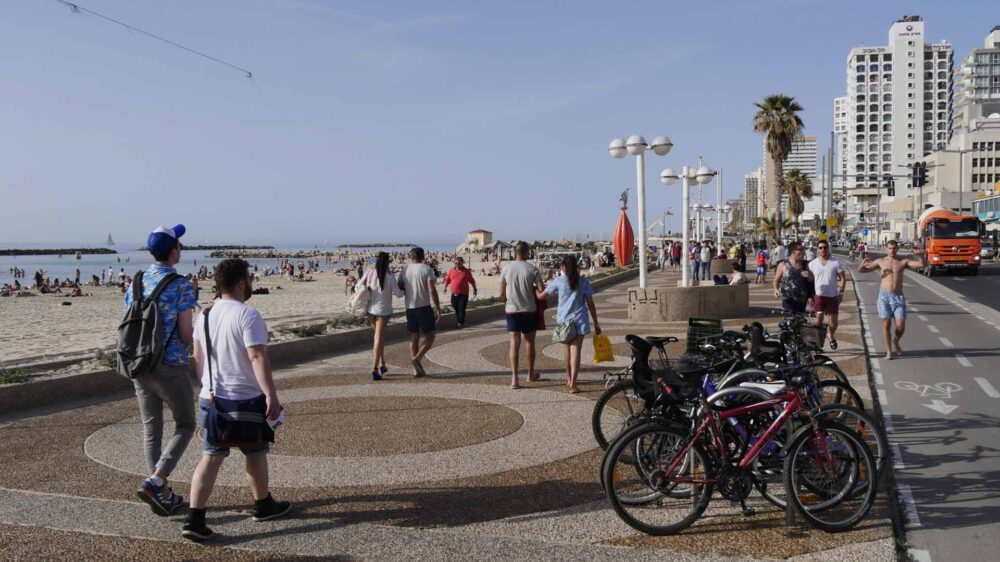 Am Strand: Tel Aviv-Jaffa ist das zweitbeliebteste Urlaubsziel der Touristen in Israel