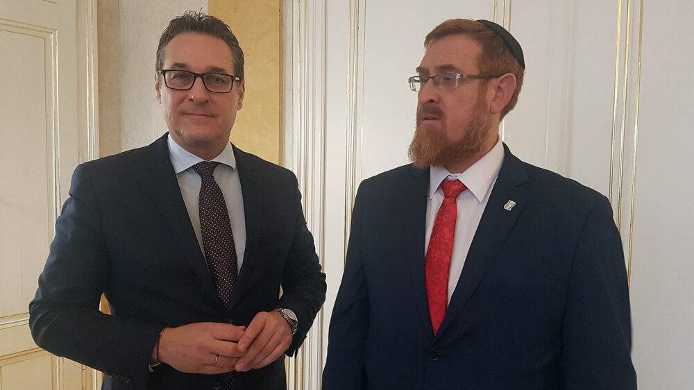Keine Berühungsängste: FPÖ-Chef Strache und der Likud-Abgeordnete Glick