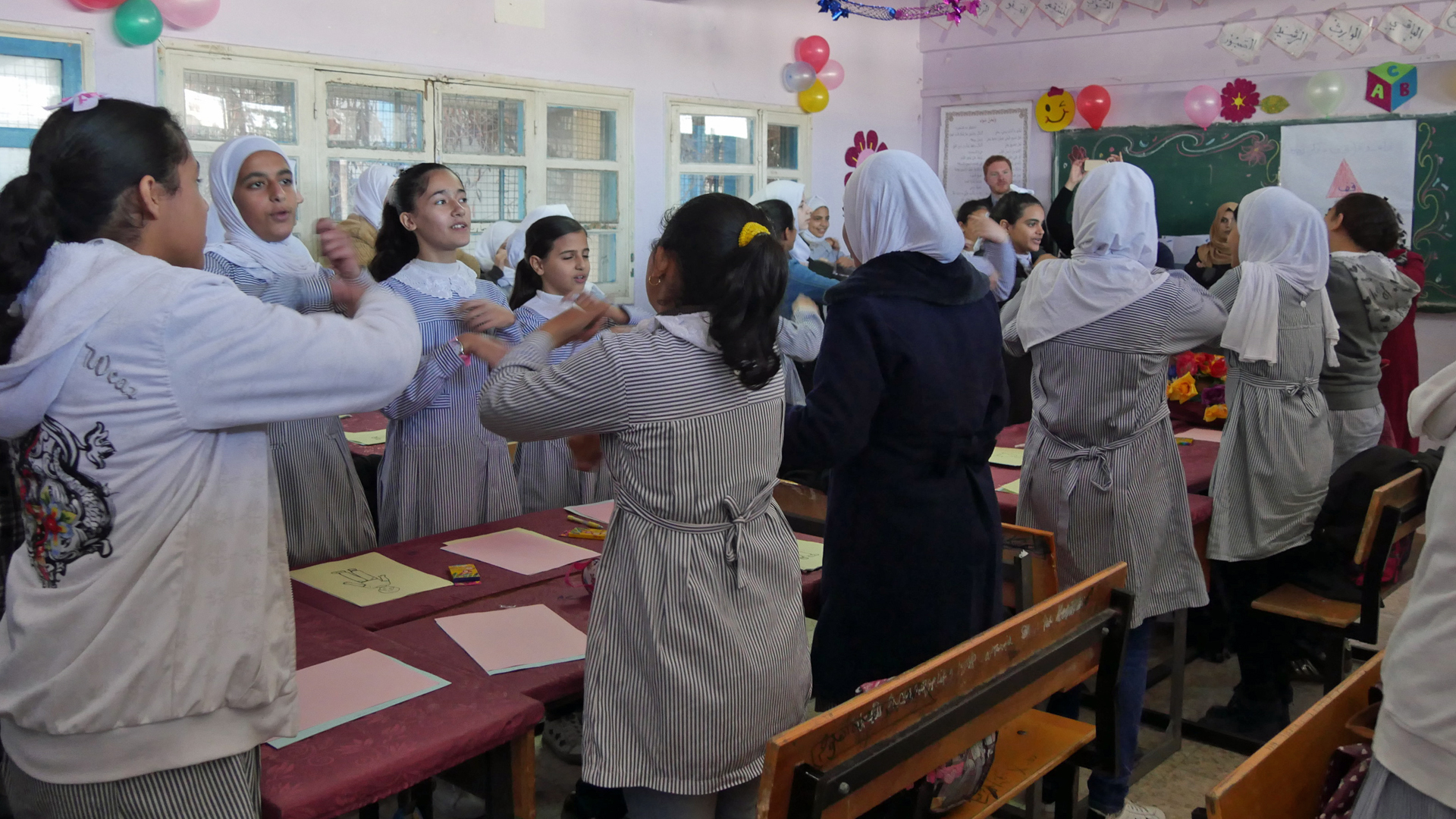 Anti-Gewalt-Training gehört zum Unterricht der UNRWA-Schulen