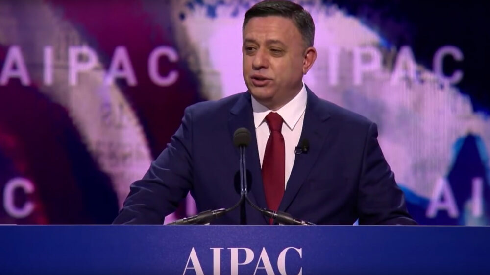 Gabbai gab am Sonntag sein Rede-Debüt bei der AIPAC-Konferenz in den USA
