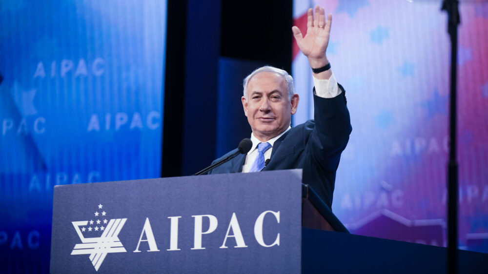 Pries vor 18.000 Zuhörern sein Land an: der israelische Premier Netanjahu