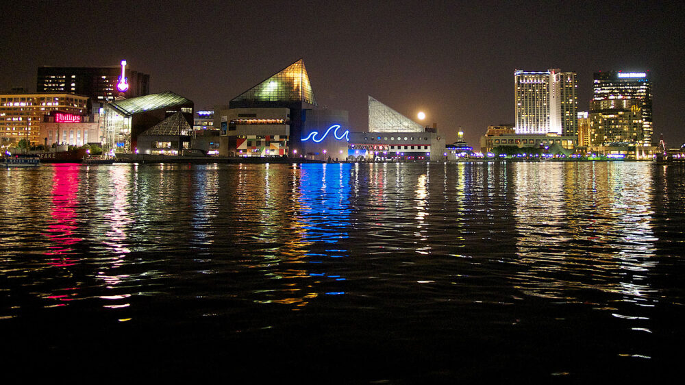 Der Hafen von Baltimore: Hier befinden sich mehrere Luxushotels