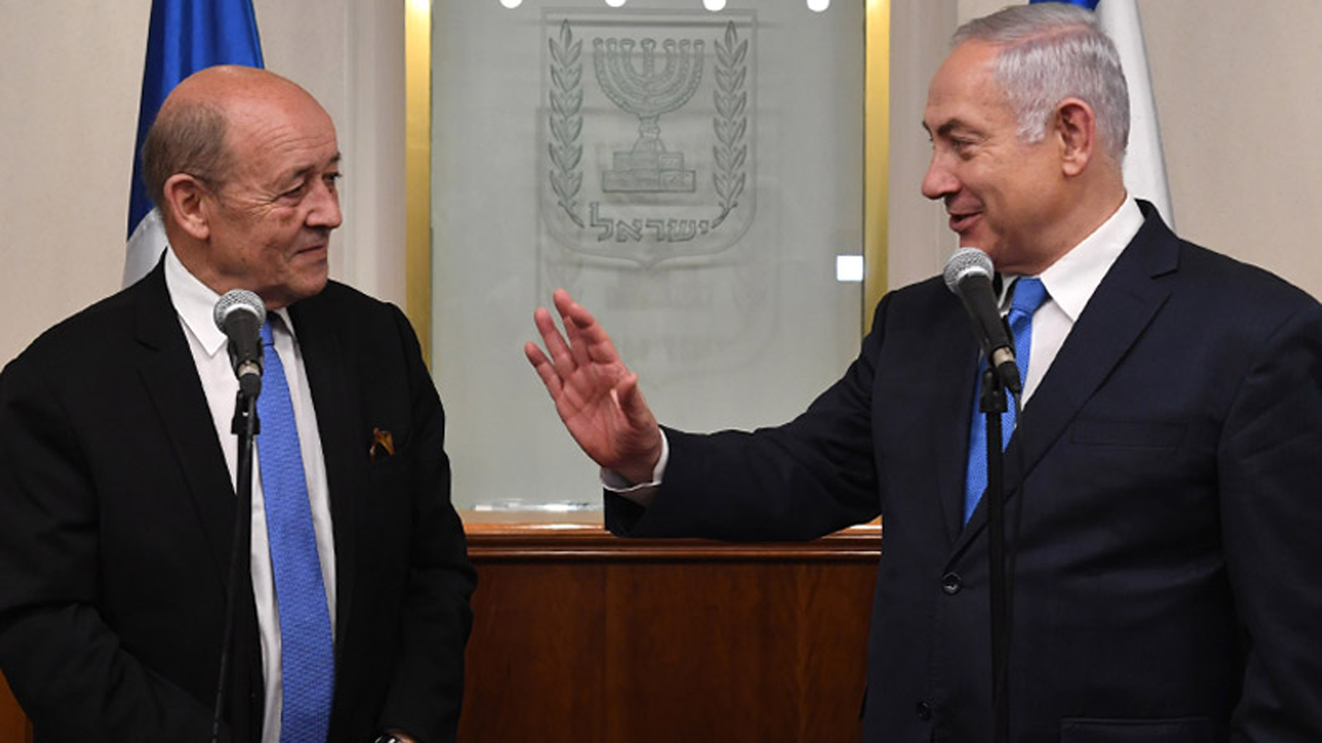 Le Drian hatte am Montag den israelischen Premier und Außenminister Netanjahu getroffen