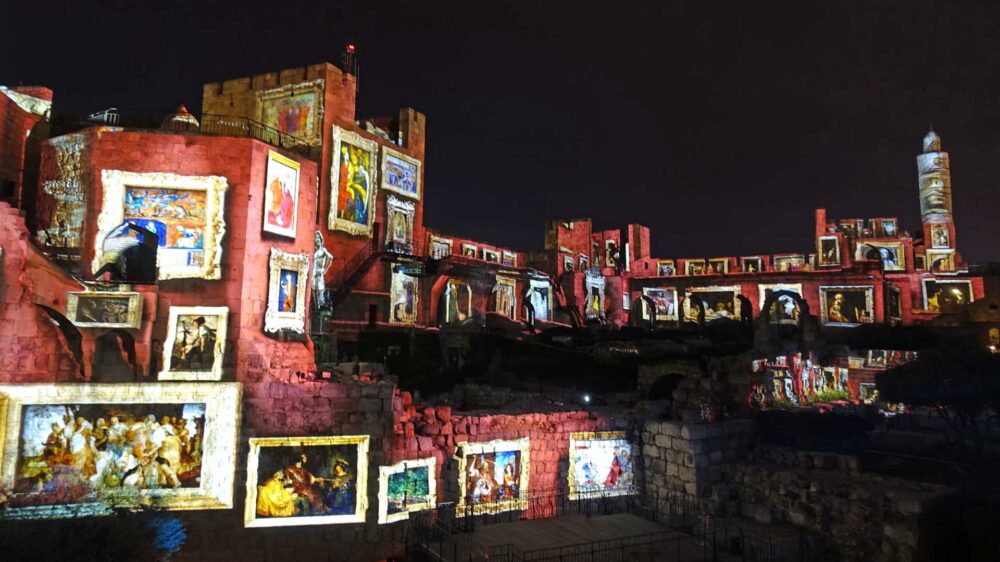 Bilder einer Ausstellung: Eine Lichtshow in Jerusalem zeigt das Leben König Davids