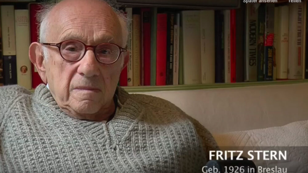 Fritz Stern ist einer von 14 Juden, die in dem Film als Zeitzeugen auftreten