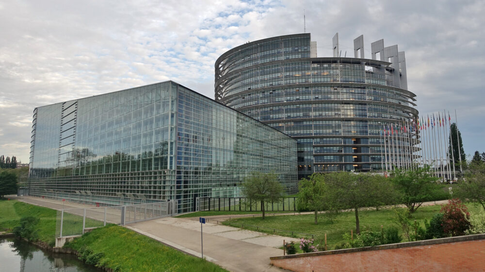 Das Gebäude des EU-Parlaments in Strassburg: In einer Erklärung forderten die Abgeordneten am Donnerstag unter anderem ein Ende der „Blockade des Gazastreifens“