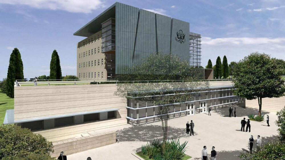 Der Umzug der US-Botschaft von Tel Aviv nach Jerusalem passiert in Etappen. Das israelische Architekturbüro von Amir Mann und Ami Shinar hat die Baupläne entworfen.