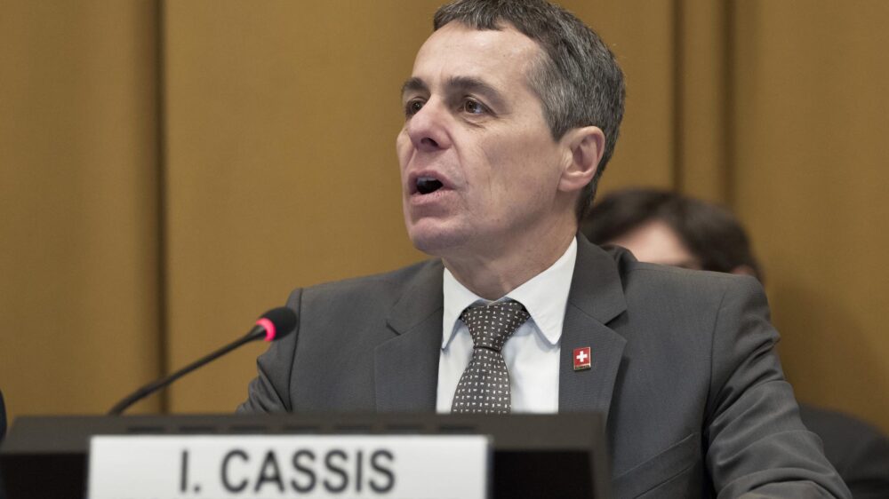 Der Schweizer Außenminister Cassis sieht die UNRWA kritisch (Archivbild)