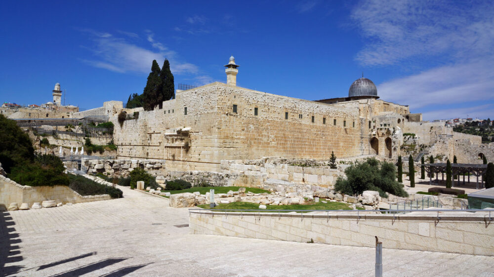 Die Al-Aqsa-Moschee auf dem Tempelberg in der Jerusalemer Altstadt