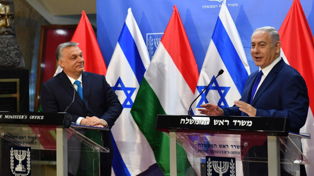 Jerusalem: Der ungarische Premierminister Viktor Orbán (l.) und sein israelischer Amtskollege Benjamin Netanjahu