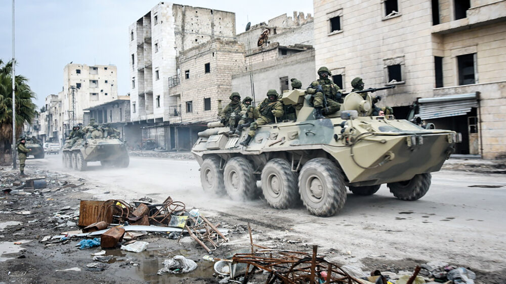Russische Soldaten im Dezember 2016 im syrischen Aleppo