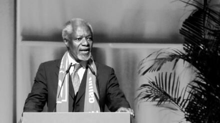 Kofi Annan war 2015 zu Gast auf dem Deutschen Evangelischen Kirchentag in Stuttgart. Der Spitzenpolitiker habe aktiv gegen Holocaust-Leugnung gekämpft, so das israelische Außenministerium am Samstag