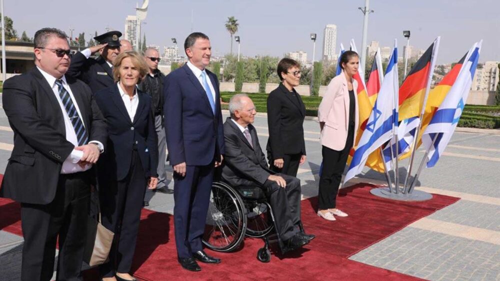 Empfang mit Ehren: Knessetsprecher Edelstein hieß Bundestagspräsident Schäuble in Jerusalem willkommen