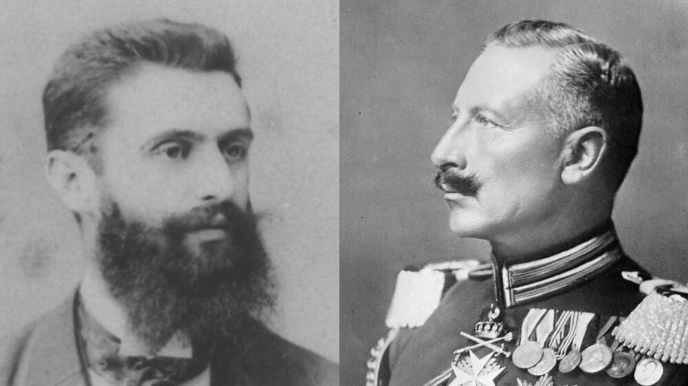 Kamen sich bei ihrem Treffen nicht näher: Theodor Herzl und Kaiser Wilhelm II.