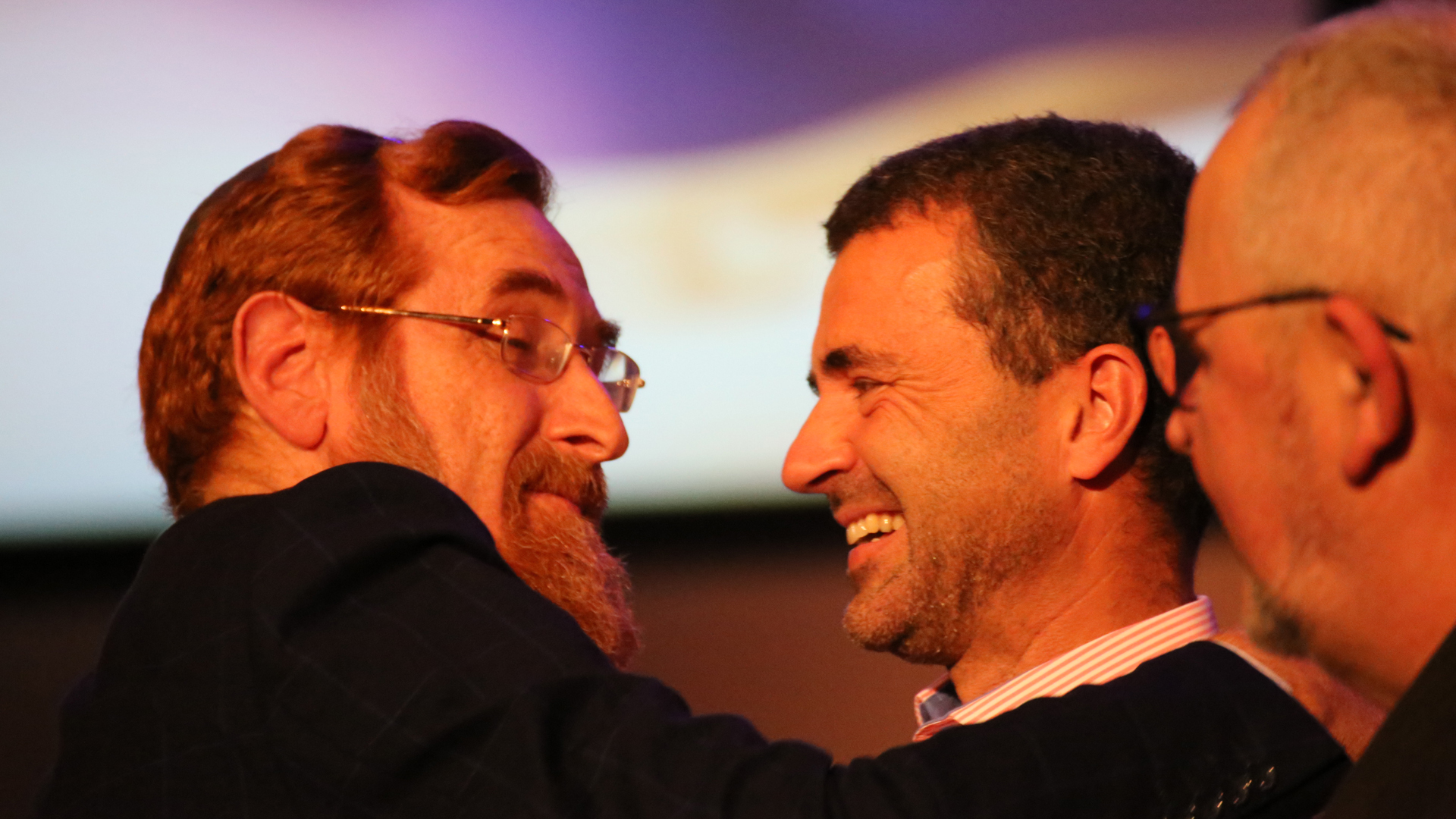 Jehuda Glick mit dem 1. Vorsitzenden des Christlichen Forums für Israel (CFFI), Tobias Krämer