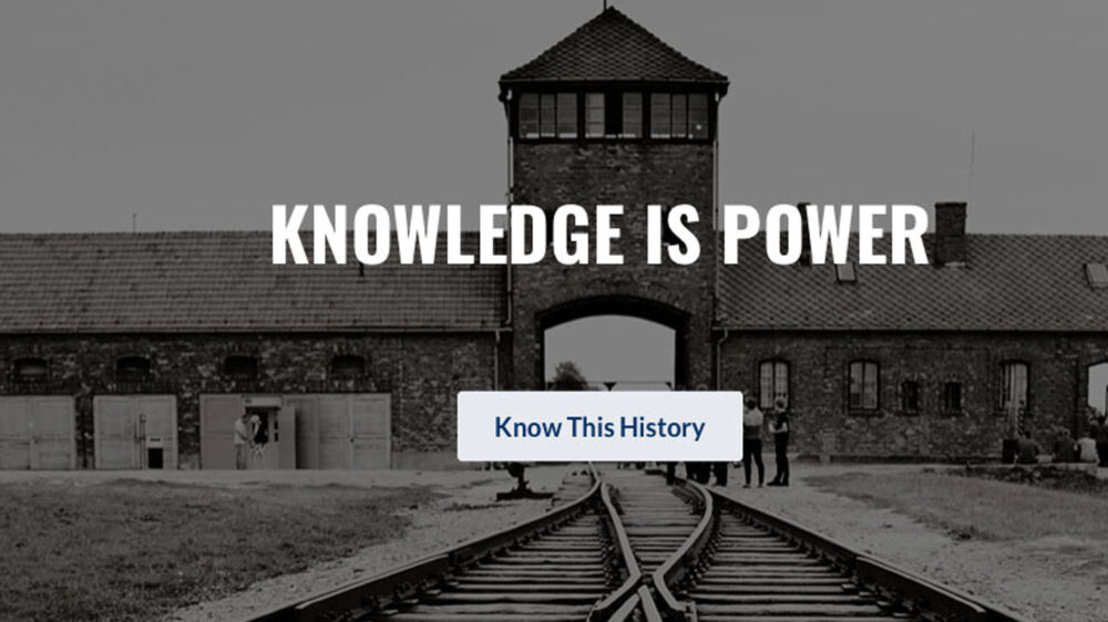 „Wissen ist Macht“ und „Wisse etwas über die Geschichte“: Die Webseite lädt Nutzer zur Weiterbildung ein