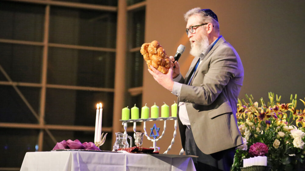 Eine Schabbatfeier beim Israelgemeindekongress 2018 in Berlin