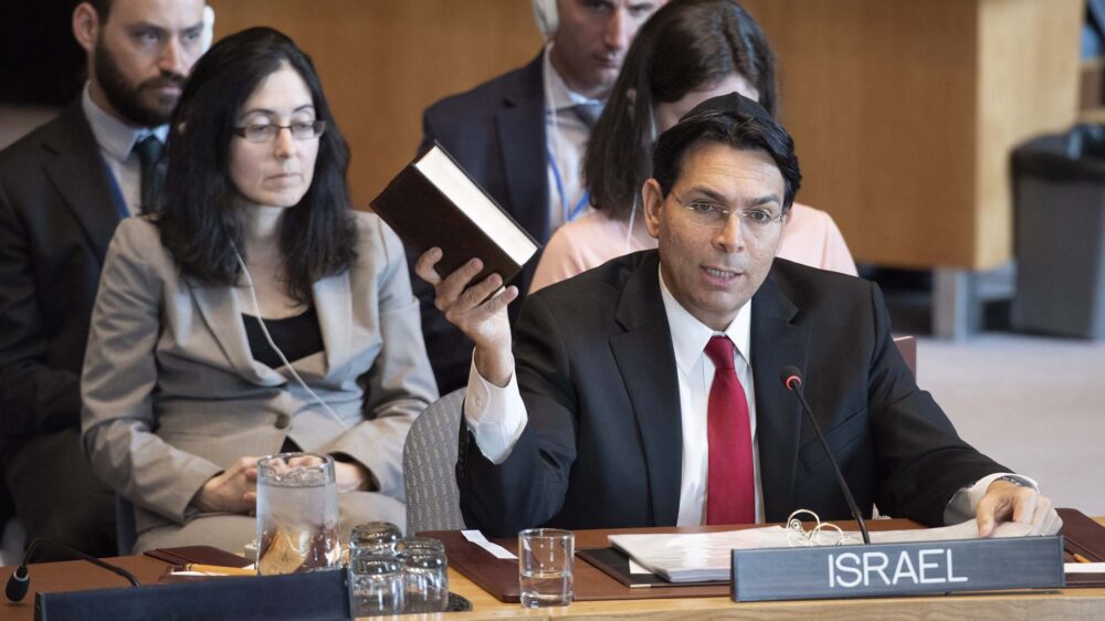 Der israelische UN-Botschafter Danon argumentierte im Weltsicherheitsrat mit dem biblischen Text