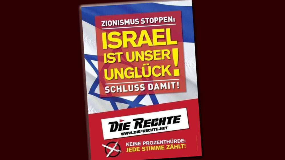Primitiver Antisemitismus der Neonazi-Partei „Die Rechte“ im Europawahlkampf 2019