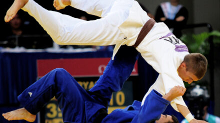 Iranische Judoka wie der hier in Weiß gekleidete Farschid Asl Ghasemi könnten demnächst auch wieder gegen Israelis antreten dürfen
