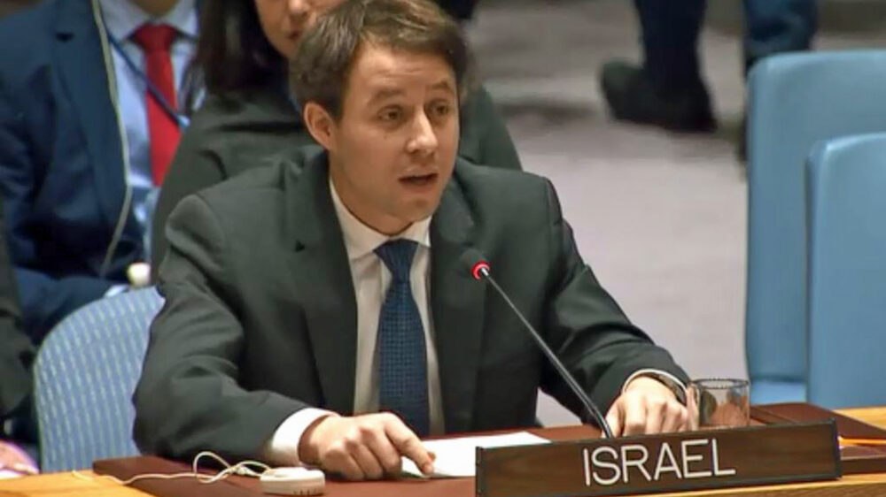 Der israelische Diplomat Jaron Wax bei den Vereinten Nationen