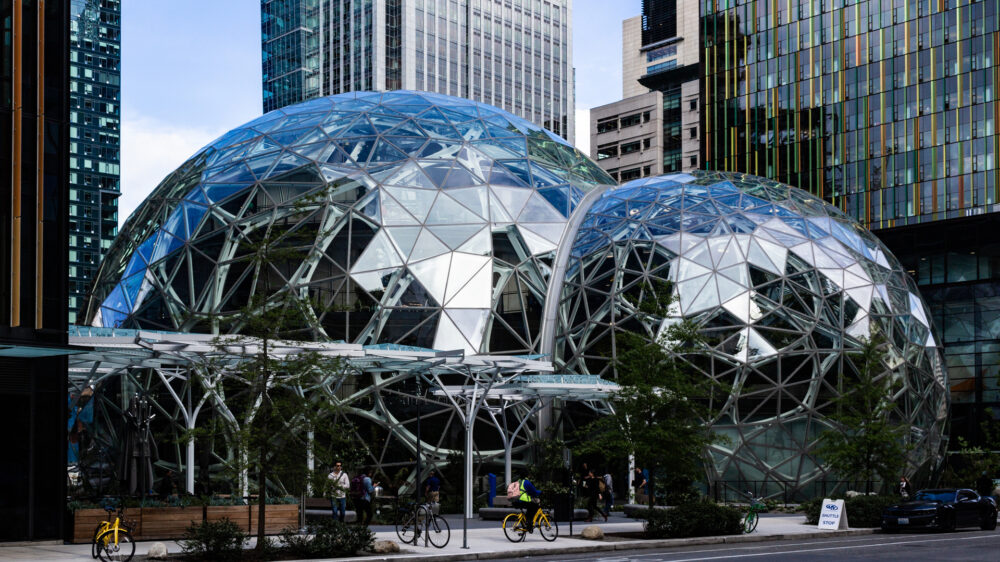 Die Gewächshäuser „Amazon Spheres“ sind Teil des Amazon-Campus in Seattle