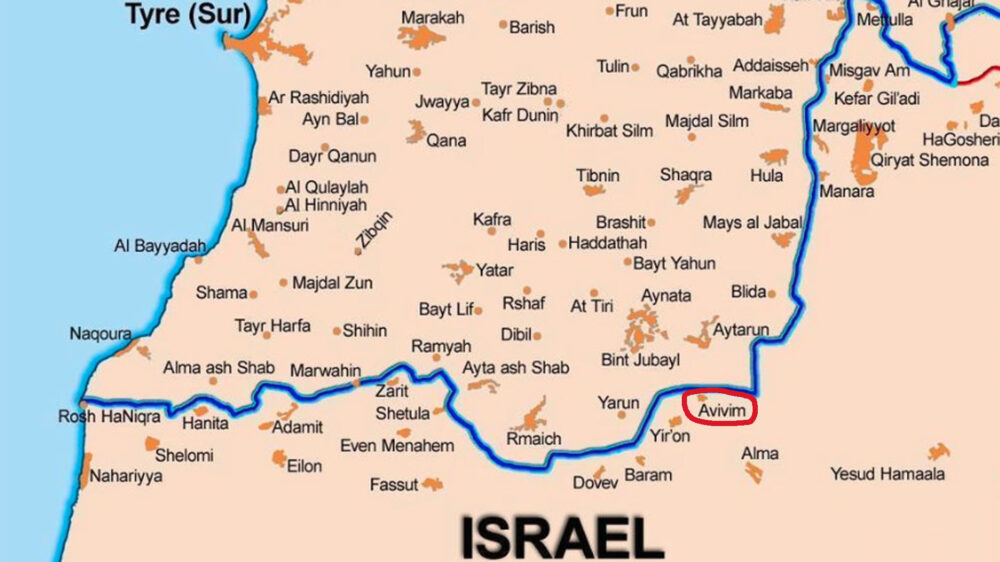 Die „Blaue Linie“ markiert den geplanten Grenzverlauf zwischen Libanon und Israel. Ein israelischer Militärstützpunkt nahe Avivim war Ziel des aktuellen Hisbollah-Angriffs.