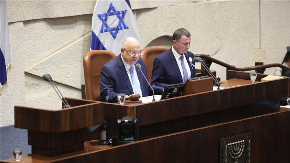 Zwei wichtige Staatsmänner: der israelische Präsident Rivlin (l.) und Knessetsprecher Edelstein