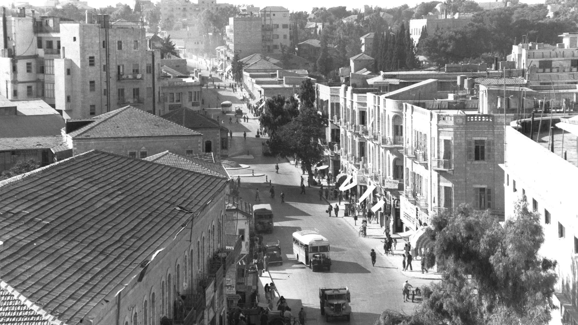 Die Jaffa-Straße in Westjerusalem 1949: Ben-Gurion beanspruchte nur den Westen der Stadt für den jüdischen Staat