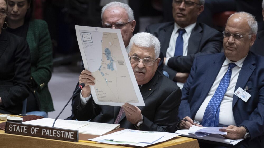 Wiederholte vor dem UN-Sicherheitsrat viele altbekannte Phrasen: Mahmud Abbas