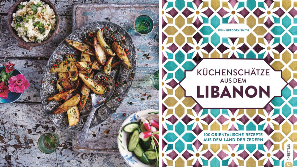 In „Küchenschätze aus dem Libanon“ von John Gregory-Smith finden sich 100 Koch-, Back- und Salatrezepte aus der Levante