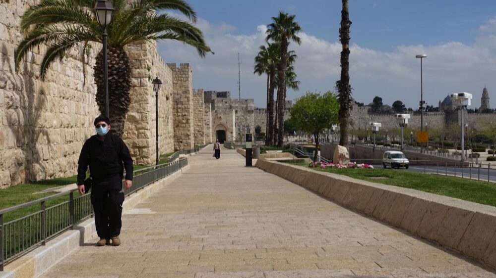 Der Zugang zur Jerusalemer Altstadt ist in diesen Tagen nur für Bewohner möglich ...