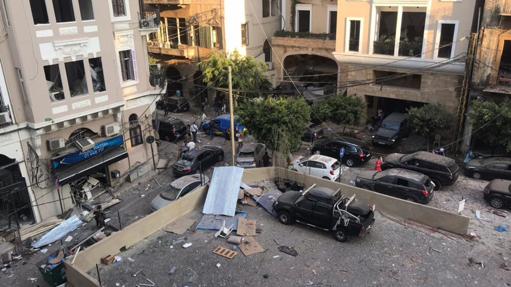 Die Explosion hinterließ in den Straßen von Beirut eine Spur der Verwüstung