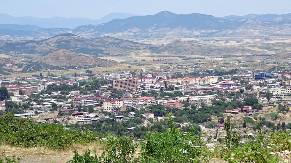 Umkämpfte Region: Bergkarabach, hier die Stadt Stepanakert