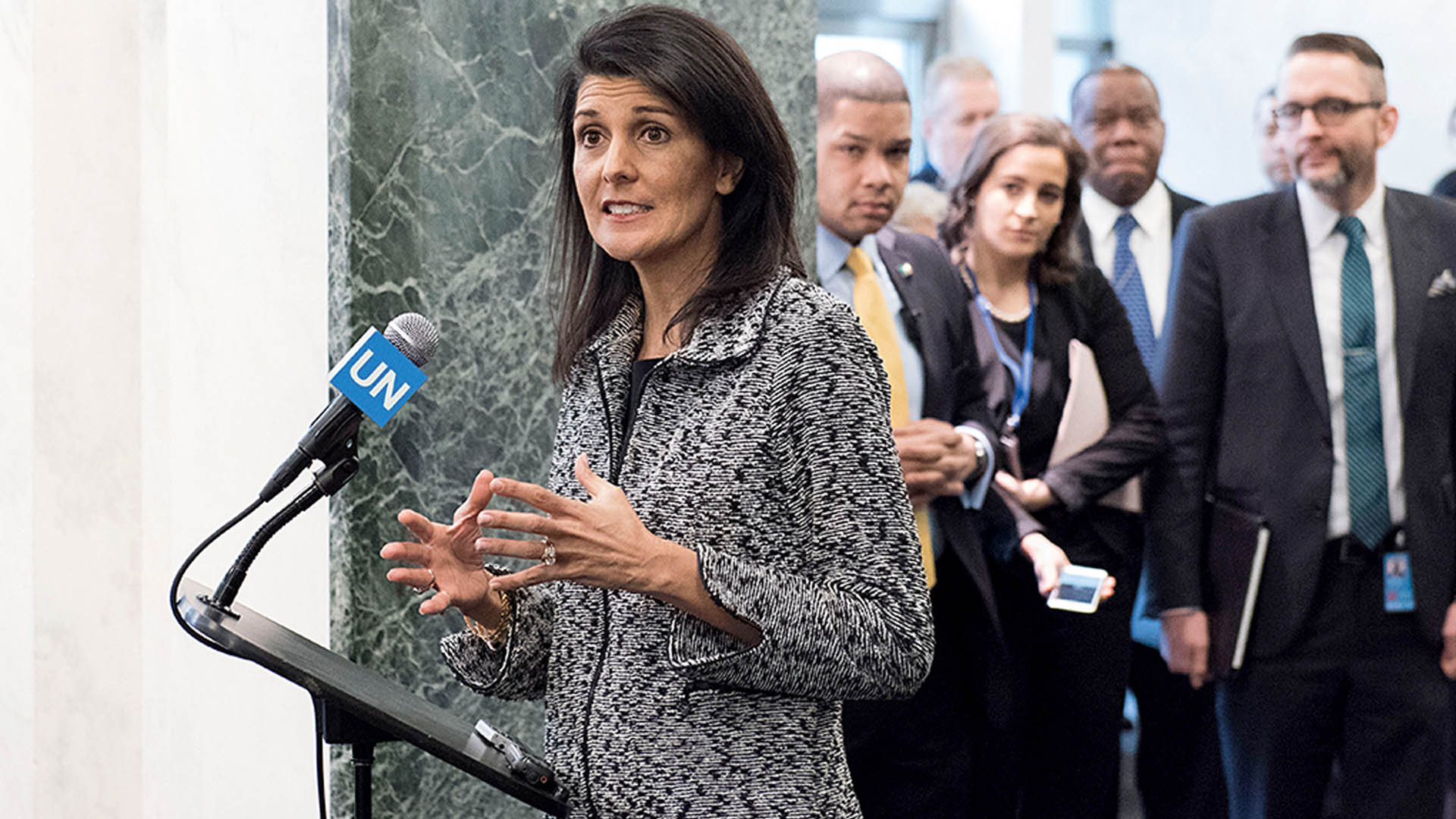 Nikki Haley verschaffte sich als UN-Botschafterin (2017–2018) mit ihrem Einsatz für Israel Gehör