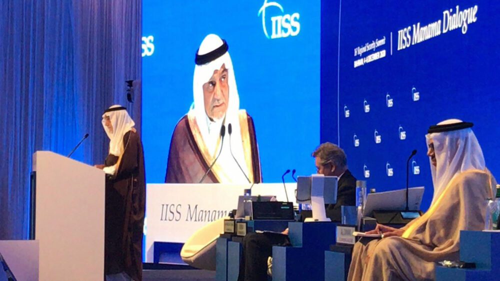 Der saudische Prinz Turki al-Faisal beim „Manama Dialog“