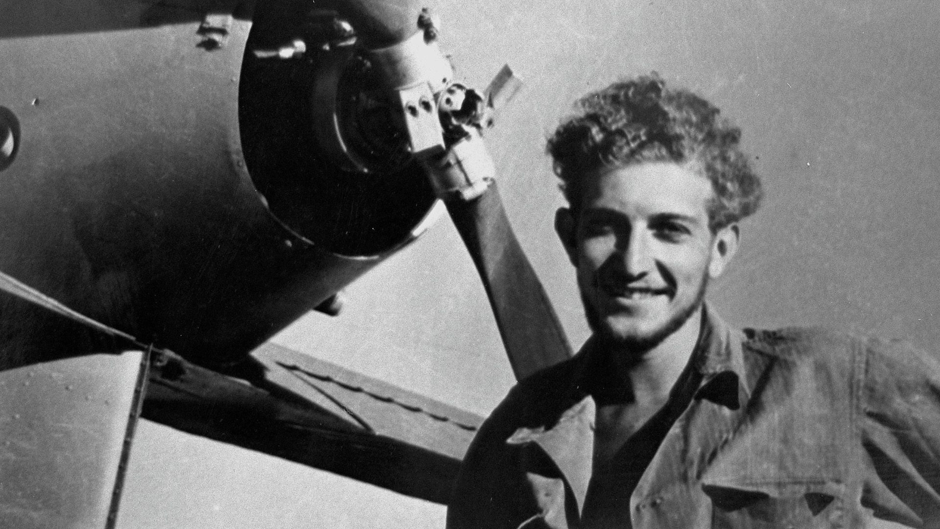 Der junge Eser Weizmann als Pilot im Jahr 1949