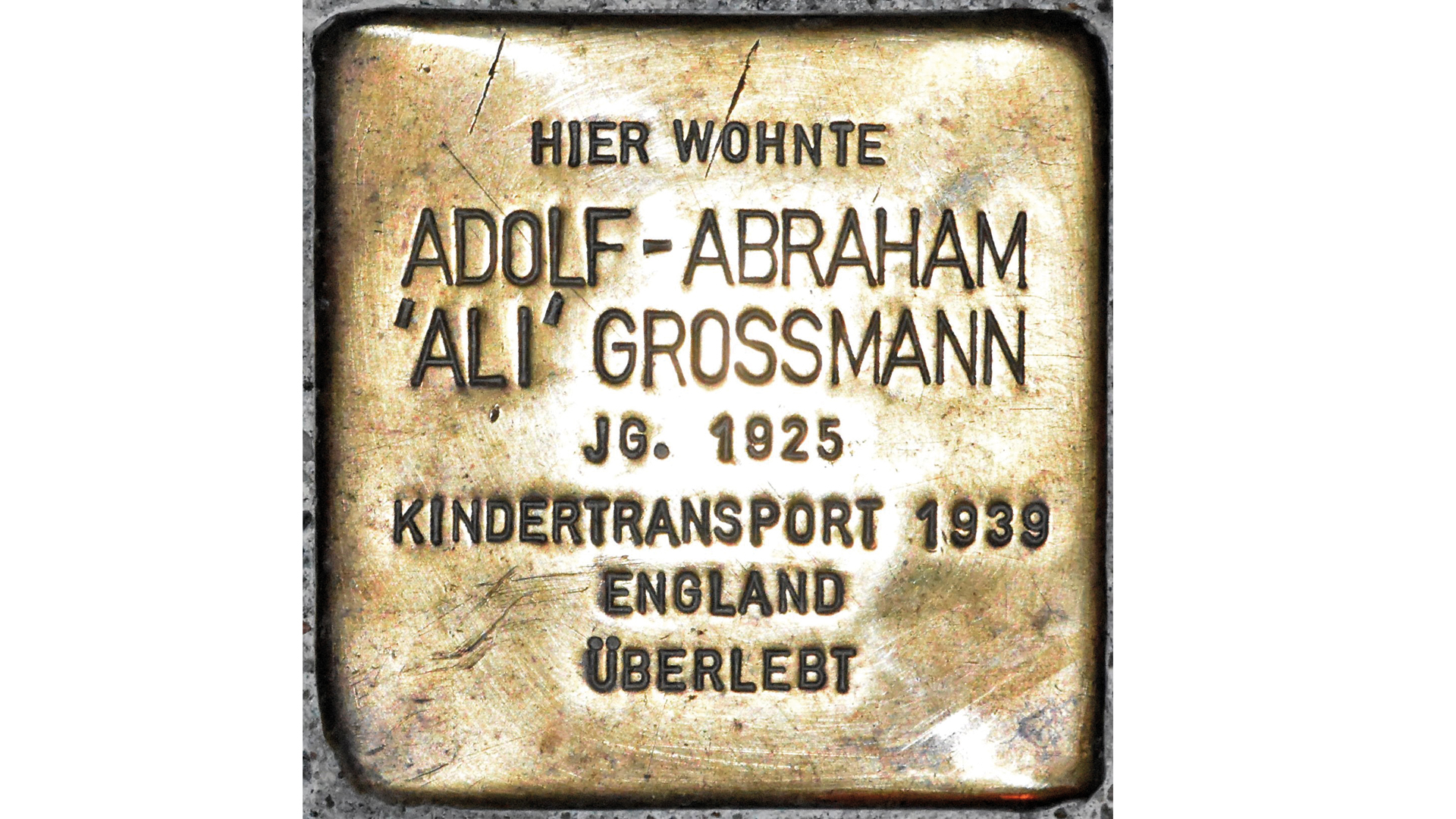 Ein „Stolperstein“ in Güstrow erinnert an Adolf-Abraham Grossmann