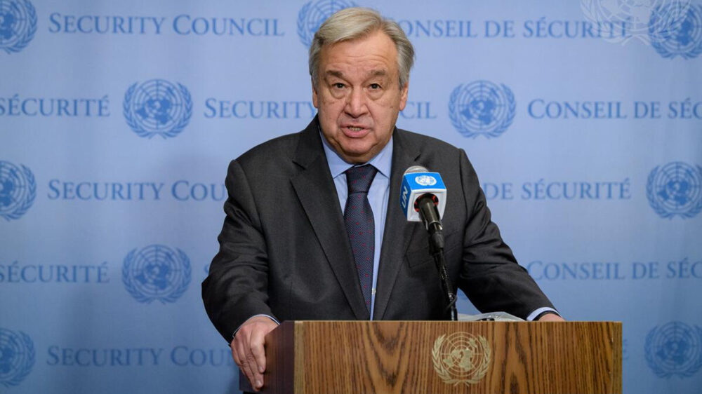 Fordert Zugang zu Angriffstunneln der Hisbollah: UN-Generalsekretär Guterres