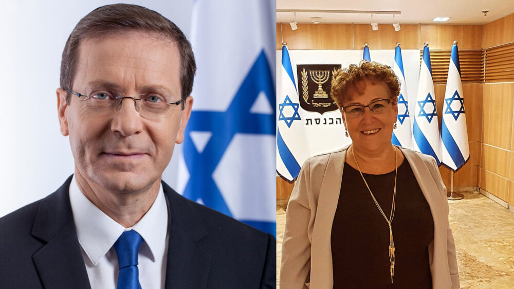 Konkurrieren um das Amt des Staatsoberhauptes: Jitzchak Herzog und Miriam Peretz