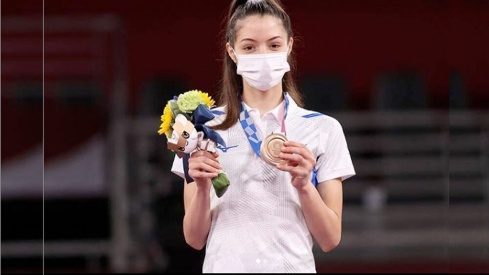 Gewann eine historische Medaille im Taekwondo: Abischai Semberg