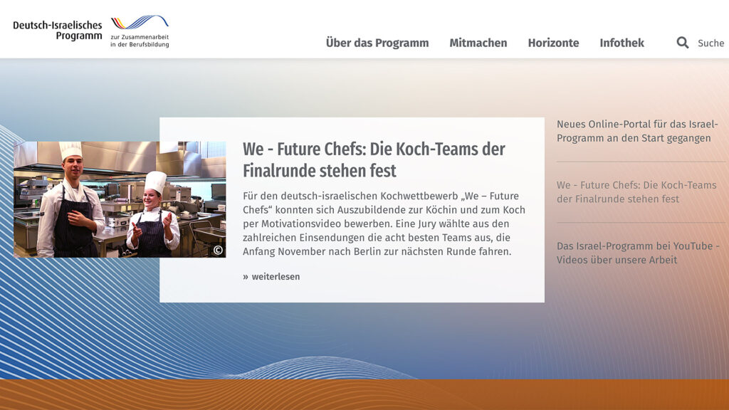 Die neue Webseite gibt einen Überblick über die Vorteile des Programms