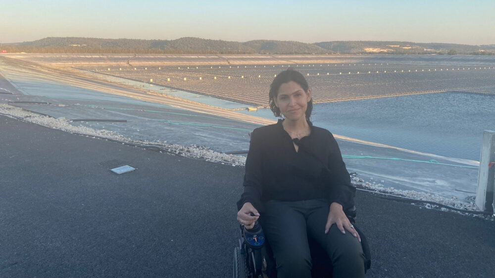 Fand keinen Zugang zum Konferenzgebäude: Karine Elharrar, hier bei der Einweihung eines Solarfeldes in Israel