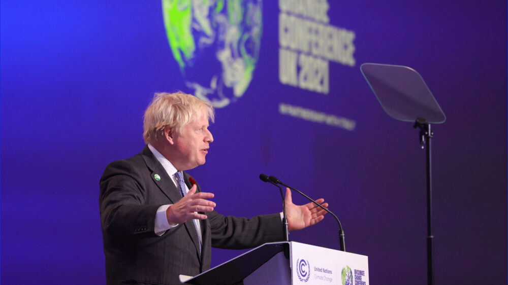 Der britische Regierungschef Johnson auf dem Klimagipfel in Glasgow