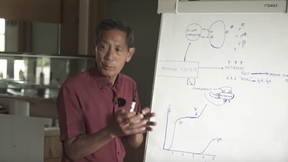 Sucharit Bhakdi erklärt in einem Video die angebliche Wirkfunktion des Corona-Impfstoffes