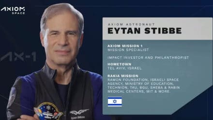 Der israelische Astronaut Eytan Stibbe