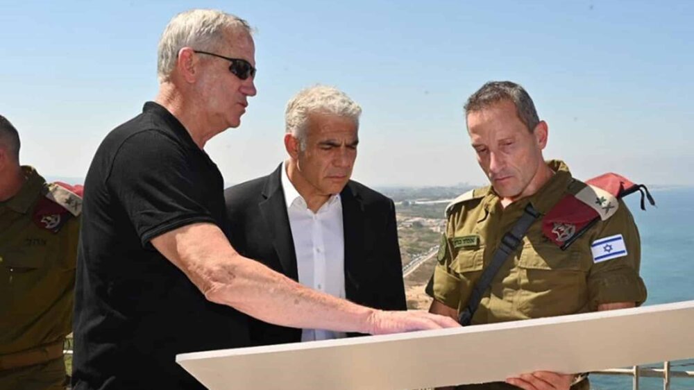 Verteidigungsminister Gantz und Premier Lapid im Norden Israels